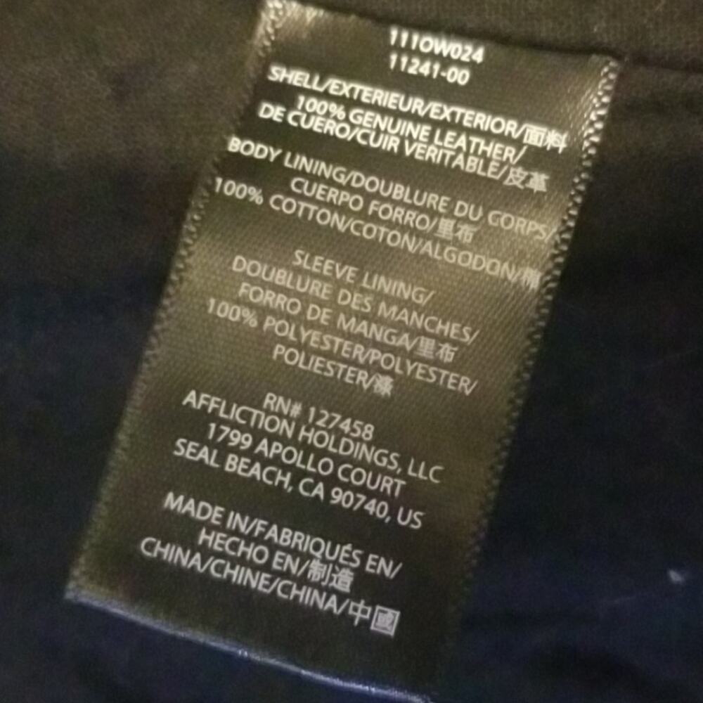 Affliction Limited Edition Black leather jacket - Picture 6 of 10